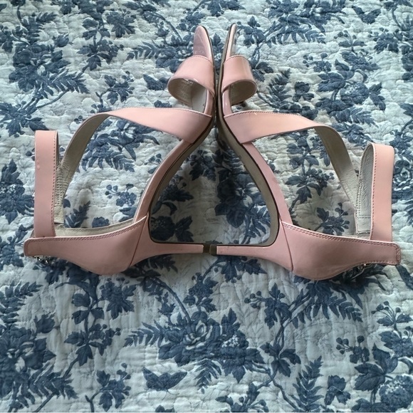 Louise et Cie Pink Lo-Hilio Leather Ankle Strap Zip Up Kitten Heels Size 8.5 - Picture 5 of 10